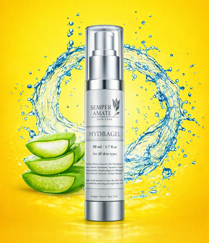 Semper Amate Hydragel skincare product aloe,hyaluronic serum 